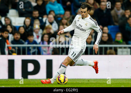 Madrid, Spagna. Xiv Feb, 2015. La Liag Football League. Real Madrid contro Deportivo La Coruna. 11 Gareth Bale centrocampista del Real Madrid . Credito: Azione Sport Plus/Alamy Live News Foto Stock