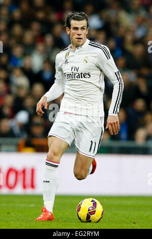 Madrid, Spagna. Xiv Feb, 2015. La Liag Football League. Real Madrid contro Deportivo La Coruna. 11 Gareth Bale centrocampista del Real Madrid . Credito: Azione Sport Plus/Alamy Live News Foto Stock