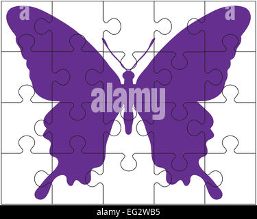 Puzzle e butterfly Foto Stock