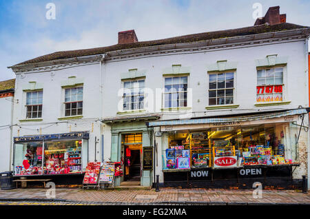 Il vecchio centro storico di droitwich spa famosa come un sale città mineraria e thermal bath spa città vecchia,storico patrimonio,,costruzione,arch Foto Stock