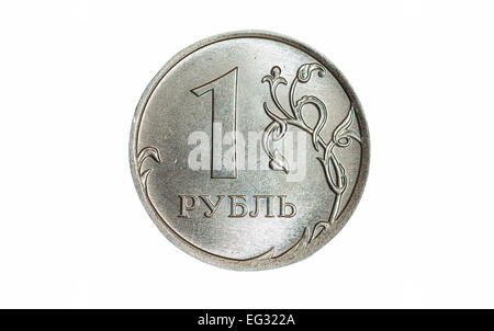 Isolato 1 rublo coin Foto Stock