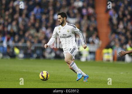 Madrid, Spagna. Xiv Feb, 2015. Isco (reale) Calcio/Calcetto : spagnolo "Liga BBVA' match tra il Real Madrid CF 2-0 RC Deportivo al Santiago Bernabeu di Madrid in Spagna . Credito: Mutsu Kawamori/AFLO/Alamy Live News Foto Stock