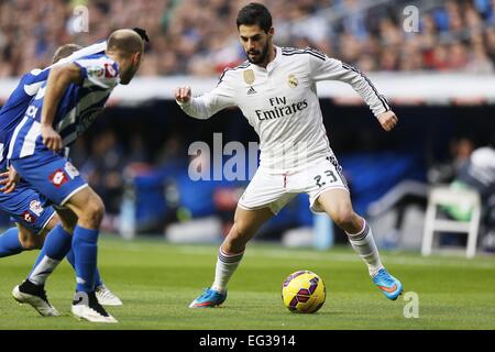 Madrid, Spagna. Xiv Feb, 2015. Isco (reale) Calcio/Calcetto : spagnolo "Liga BBVA' match tra il Real Madrid CF 2-0 RC Deportivo al Santiago Bernabeu di Madrid in Spagna . Credito: Mutsu Kawamori/AFLO/Alamy Live News Foto Stock