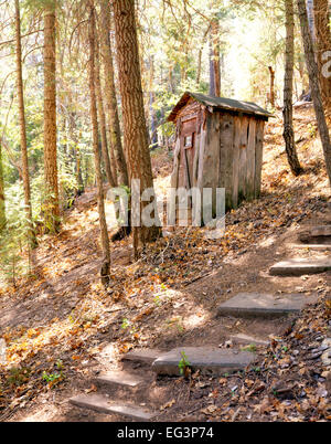 Una vecchia dipendenza è abbandonato la sommità del monte Lemmon in montagne Santa Catalina in Arizona meridionale Foto Stock