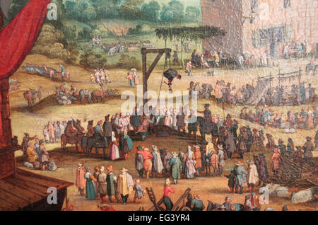 Dettagli su "La Foire d'Impruneta" da Jacques Callot in mostra al Museo Reale di Belle Arti del Belgio, a Bruxelles, Belgio. Foto Stock