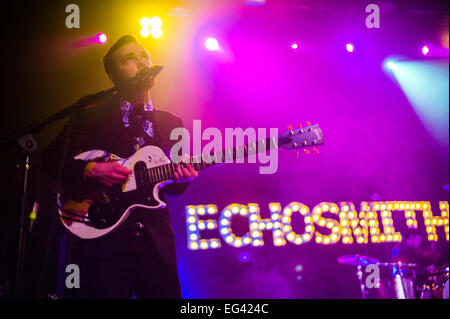 Austin, TX, Stati Uniti d'America. Il 15 febbraio 2015. Jamie Sierota di American indie pop band Echosmith. © J. Dennis Thomas/Alamy Live Foto Stock