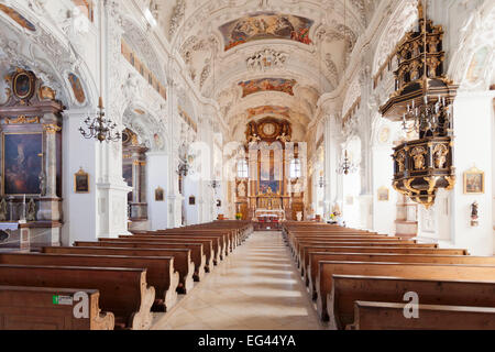 Abbazia di Benediktbeuern, Benediktbeuern, Alta Baviera, Baviera, Germania Foto Stock