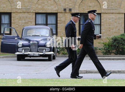 Tom Hardy scene di film per i Kray Twins biopic 'Legenda', sulla posizione a Londra con: atmosfera dove: Londra, Regno Unito quando: 14 Ago 2014 Foto Stock