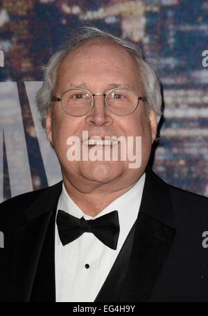 Chevy Chase presso gli arrivi per il Saturday Night Live SNL quarantesimo anniversario, Rockefeller Center, New York, NY Febbraio 15, 2015. Foto di: Derek Storm/Everett Collection Foto Stock