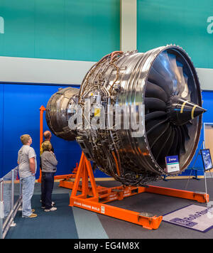 Una Rolls-Royce Trent 1000 motore turbofan, Infinity Science Center, Giovanni C Stennis Space Center, Mississippi, STATI UNITI D'AMERICA Foto Stock