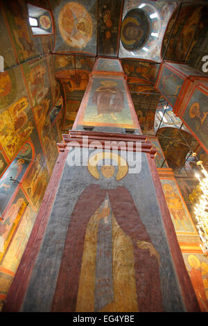 Mosaici dell'interno della Chiesa del Salvatore sul sangue, San Pietroburgo, Russia Foto Stock