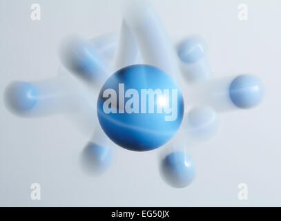 Atom - Electron(s) ronzio intorno a un nucleo. Foto Stock