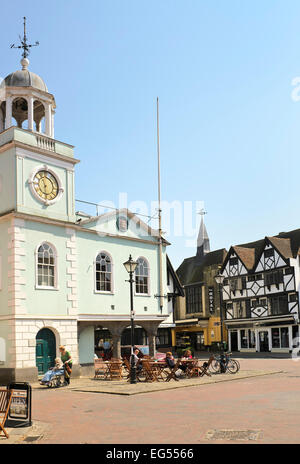 La guildhall faversham in piazza città costruita nel 1574 Foto Stock