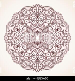 Round ornamentali lace pattern. Foto Stock