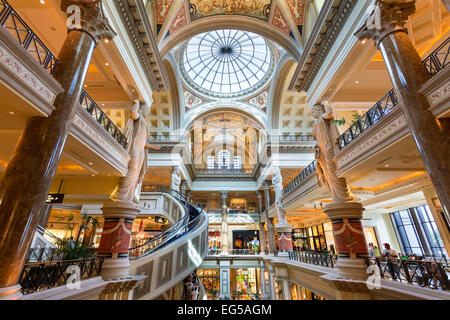 Atrio nel Forum Shopping Mall al Caesars Palace Hotel Foto Stock