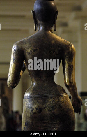 Dea buddista, Tara. Statua di bronzo. Viii secolo. Dallo Sri Lanka. British Museum. Londra. Englan. Regno Unito. Foto Stock