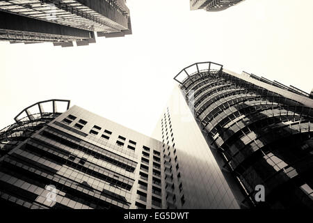 Architettura moderna in KL Sentral area di Kuala Lumpur, Malesia. Foto Stock