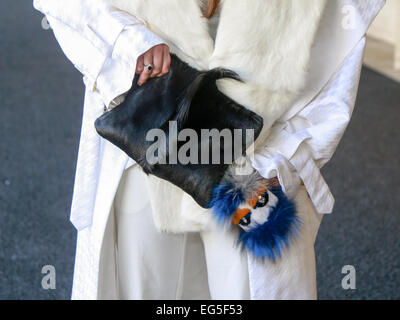 New York, New York, Stati Uniti d'America. Xvi Feb, 2015. Mariana Cantu arrivando a La Carolina Herrera Autunno 2015 Runway show di New York City - Feb 16, 2015 - Foto: Pista Manhattan/Charles Eshelman/picture alliance Credit: dpa picture alliance/Alamy Live News Foto Stock