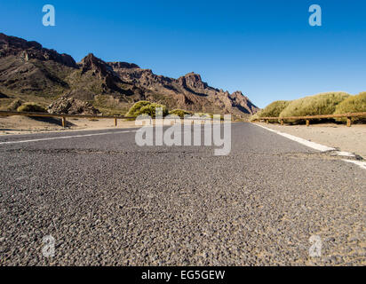 Strada al vulcano Teide Foto Stock