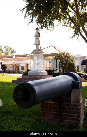 Il cannone nel Parco confederato Fort Mill South Carolina USA Foto Stock