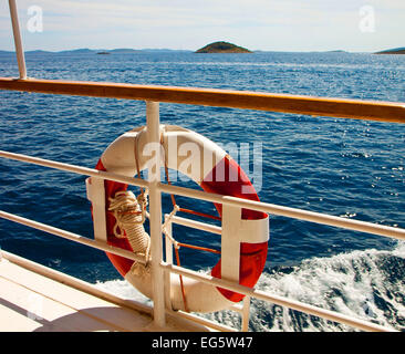 Seascape e isole vista panoramica dalla nave di crociera deck. Foto Stock