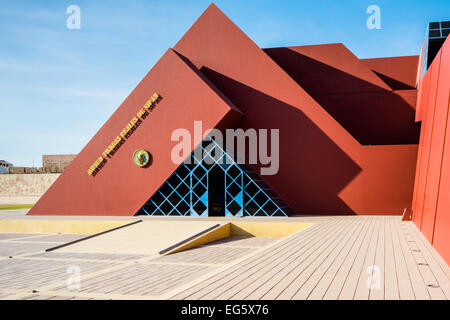 Ingresso al Museo Tumbas Reales del Senor de Sipán Lambayeque nel nord del Perù Foto Stock