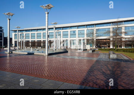 Eversheds Sutherland uffici su Callaghan Square, Cardiff City Centre Foto Stock