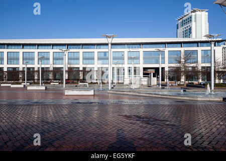 Eversheds Sutherland uffici su Callaghan Square, Cardiff City Centre Foto Stock