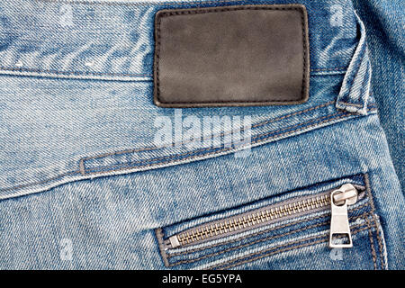 Closeup colpo di jeans zipper Foto Stock