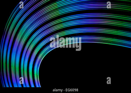 Abstract freezelight curve. Realizzato da luci Foto Stock