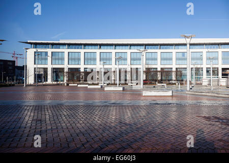 Eversheds Sutherland uffici su Callaghan Square, Cardiff City Centre Foto Stock