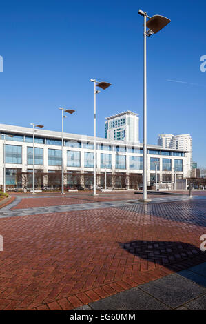 Eversheds Sutherland uffici su Callaghan Square, Cardiff City Centre Foto Stock