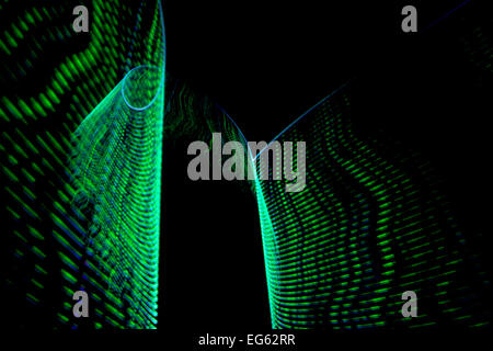 Abstract freezelight curve. Realizzato da luci Foto Stock