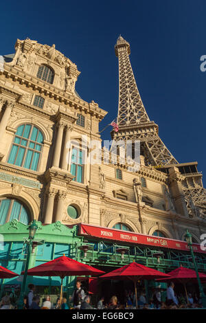 OUTDOOR BISTRO PARIS PARIS HOTEL CASINO la striscia di Las Vegas Nevada USA Foto Stock