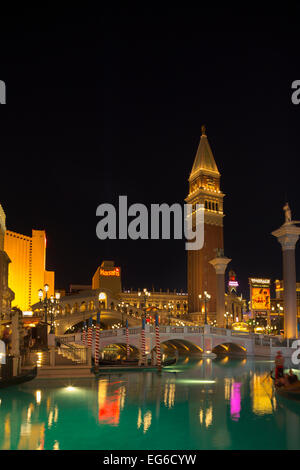 Gondole laguna Venetian Hotel Casino la striscia di Las Vegas Nevada USA Foto Stock