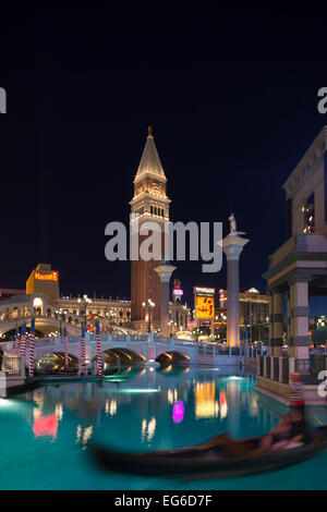 Gondole laguna Venetian Hotel Casino la striscia di Las Vegas Nevada USA Foto Stock