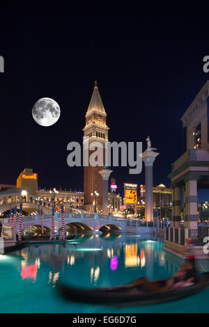 Gondole laguna Venetian Hotel Casino la striscia di Las Vegas Nevada USA Foto Stock