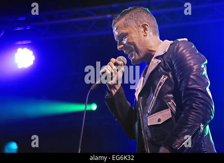 The Killers eseguire live a Liverpool la O2 Academy dotata di: The Killers,Brandon fiori dove: Liverpool, Regno Unito quando: 15 Ago 2014 Foto Stock