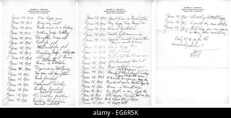 Lettera Ex Presidente Harry Truman Ha Inviato A Sua Moglie Bess Sul Proprio Trentottesimo Anniversario Di Matrimonio Giugno 28 1957 Esso Cronache Foto Stock Alamy