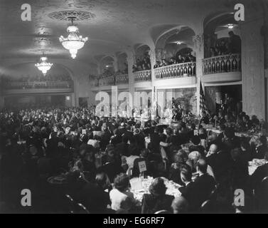 La cena in onore di Presidente Harry Truman e vice presidente-eletto Alben Barkley. Mayflower Hotel di Washington D.C. Gen 18, Foto Stock