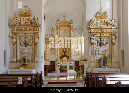 Chiesa francescana, Eisenstadt, la parte settentrionale del Burgenland, Burgenland, Austria Foto Stock