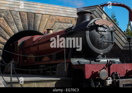 Viste del mondo di Wizarding di Harry Potter attrazione per gli Universal Studios in Florida. Foto Stock