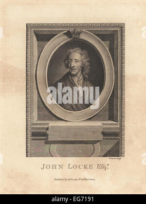 Ritratto di John Locke filosofo inglese e medico, 1632-1704. Foto Stock