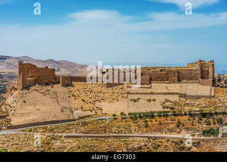 Al Karak kerak castello crociato fortezza Giordania medio oriente Foto Stock