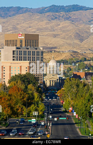 Paesaggio urbano della città capitale Boise, Idaho, Stati Uniti d'America. Foto Stock