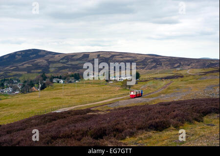 Treno sul Wanlockhead leadhills e ferrovia. Leadhills è un villaggio in South Lanarkshire, Scozia, 5¾ miglia WSW di Elvanfoot Foto Stock