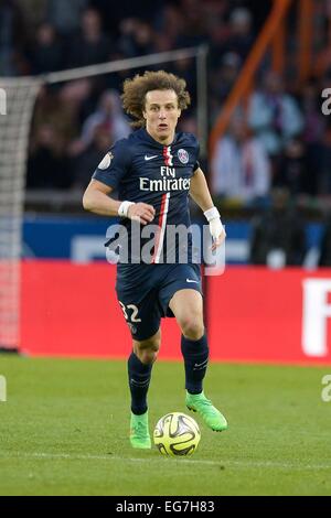 David Luiz - 14.02.2015 - Paris Saint Germain/Caen - 25eme journee de Ligue 1.Photo : Andre Ferreira/Icona Sport Foto Stock