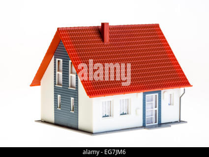 Immagine simbolica, home, casa, settore immobiliare, plastica modello di casa, Foto Stock