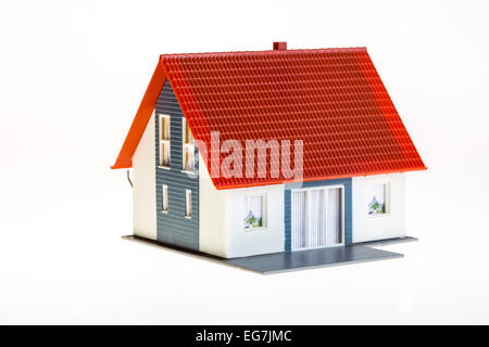 Immagine simbolica, home, casa, settore immobiliare, plastica modello di casa, Foto Stock