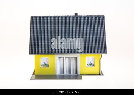 Immagine simbolica, home, casa, settore immobiliare, plastica modello di casa, Foto Stock